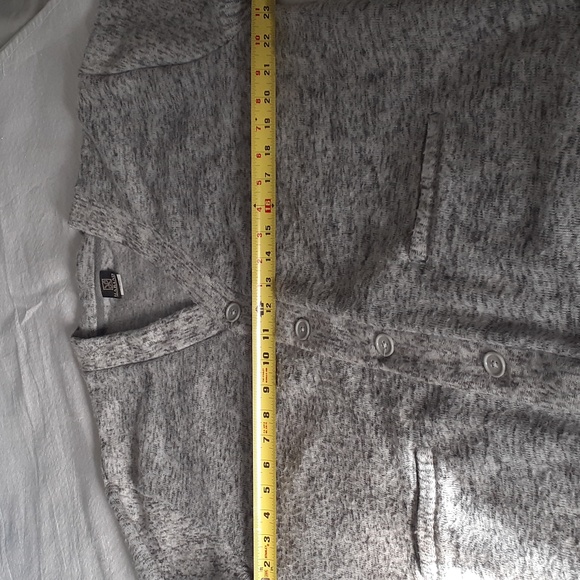 Haband Mens Light Heather Grey Dad/Grampa Button Down Sweater Sz L - Picture 9 of 11